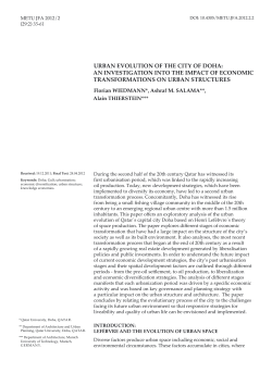 urban evolution of the city of doha: an investigation into the impact of