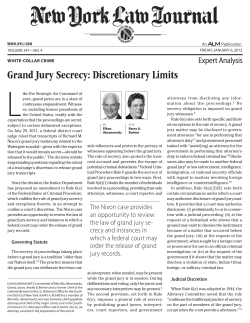 Grand Jury Secrecy: Discretionary Limits