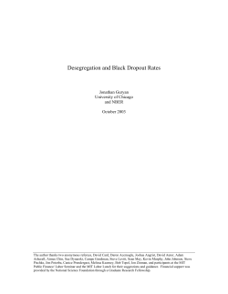 Desegregation and Black Dropout Rates