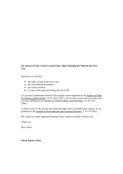 Adult Eyes Instructions - Autism Research Centre