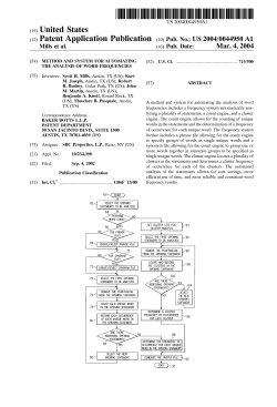 Method and system for automating the analysis of word frequencies