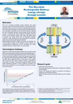 The Microbial Rechargeable Battery: energy storage through acetate
