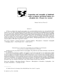 Composition and seasonality of planktonic rotifers in limnetic and