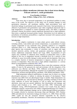 Changes in cellular membrane tolerance due to