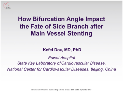 How Bifurcation Angle Impact the Fate of Side Branch