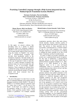 Practical controlled language through a help system integrated into