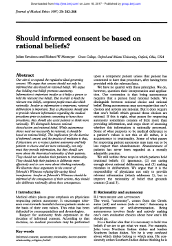 Should informed consent be based on