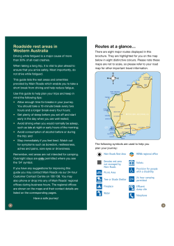 Routes at a glance… Roadside rest areas in Western Australia