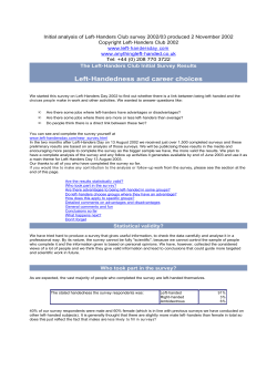 Left-Handedness and career choices