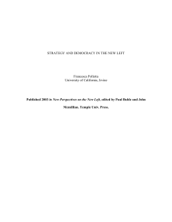Strategy and democracy in the new left