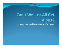Intergenerational Issues in the Workplace - Carson