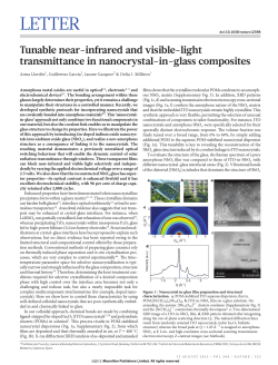 Tunable near-infrared and visible-light transmittance in nanocrystal