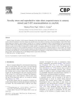Novelty stress and reproductive state alters responsiveness to