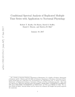 Conditional Spectral Analysis of Replicated