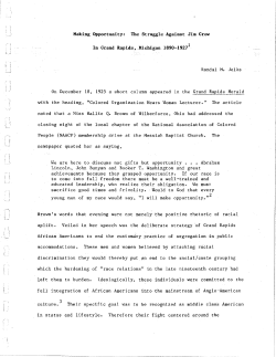 Making Opportunity: The Struggle Against Jim Crow In