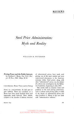Steel Price Administration: Myth and Reality