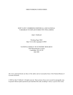 How`s Life? Combining Individual and National Variables to Explain