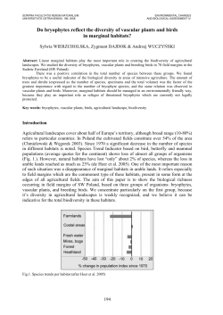 Do bryophytes reflect the diversity of vascular plants and birds in