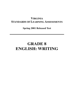 grade 8 english: writing