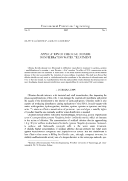 Application of chlorine dioxide in infiltration water treatment