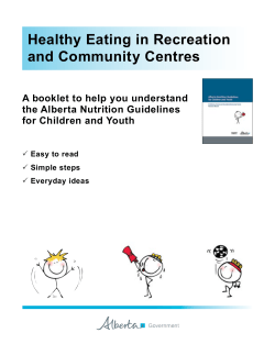 Healthy Eating in Recreation and Community Centres