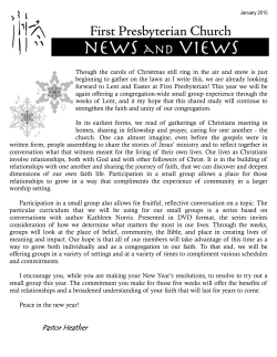 Pastor Heather - First Presbyterian Church &ndash; Cedar Rapids