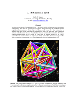 A 10-Dimensional Jewel - People @ EECS at UC Berkeley