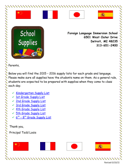 Foreign Language Immersion School 6501 West Outer Drive Detroit