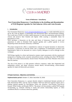 Next Generation Democracy: Contribution to the