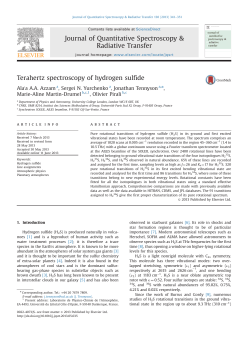 Terahertz spectroscopy of hydrogen sulfide