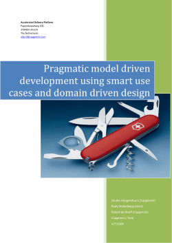 Pragmatic model driven development using smart use