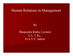 Human Relations in Management