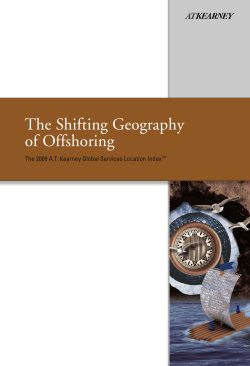 The Shifting Geography of Offshoring