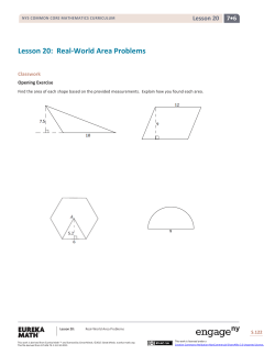 Grade 7 Mathematics Module 6, Topic D, Lesson 20