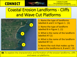 Coastal Erosion Landforms - Cliffs and Wave Cut Platforms