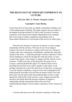 Anne Baring-Relevance of Visionary Experience