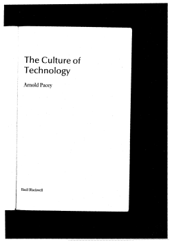 The Culture of Technology
