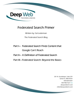 Federated Search Primer 4page