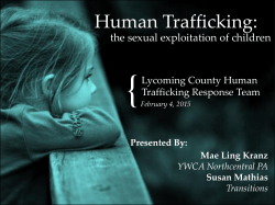 Human Trafficking - YWCA Northcentral PA