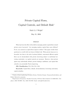Private Capital Flows, Capital Controls, and Default Risk