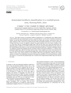 Automated landform classification in a rockfall