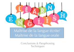 Ma&icirc;trise de la langue orale