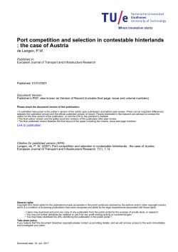 Port competition and selection in contestable hinterlands : the case