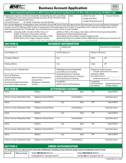 Business Account Application