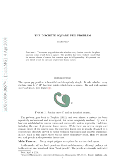 THE DISCRETE SQUARE PEG PROBLEM