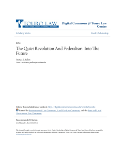 The Quiet Revolution And Federalism: Into The Future