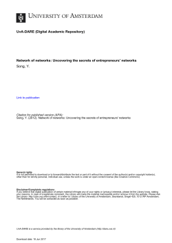 Acknowledgements - University of Amsterdam