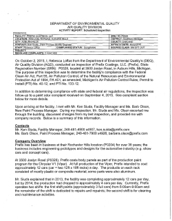 DEPARTMENT OF ENVIRONMENTAL QUALITY AIR QUALITY