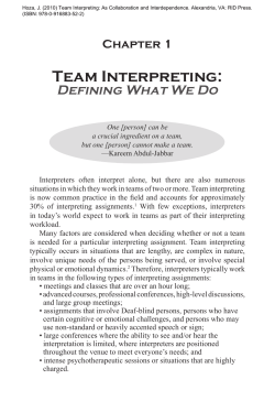Team Interpreting - Deaf Interpreter Institute