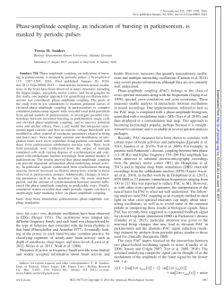 Phase-amplitude coupling, an indication of bursting in parkinsonism